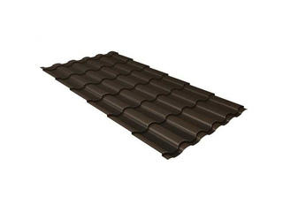 Металлочерепица Grand Line Kredo 0,5 Rooftop Matte RR 32 Темно-коричневый