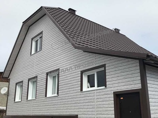 Металлочерепица Металл-Профиль Трамонтана-SL 0,5 NormanMP RR 32 Темно-коричневый 2 - в «Монолит-Металлопрокат».